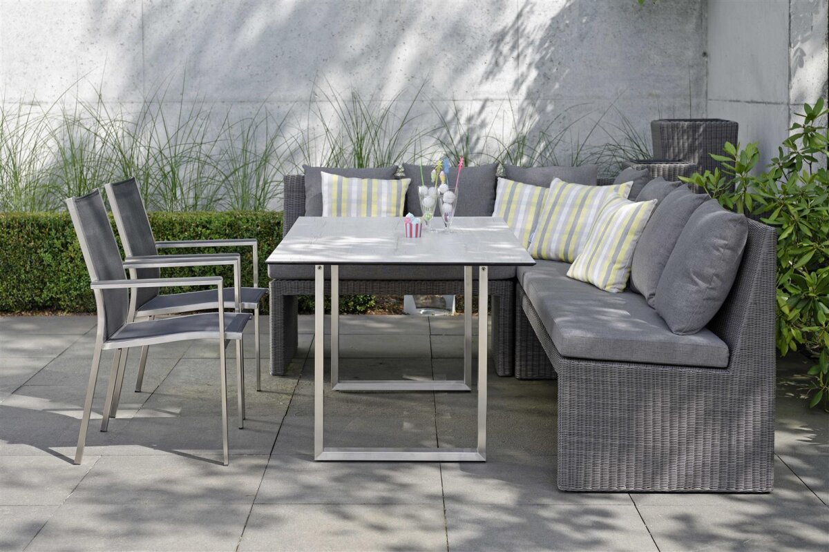Sitzgruppe NOEL Dining-Lounge Eckbank mit Kufentisch und 2x Stapelstü, 4.999,00 €