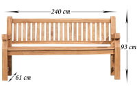Teakbank Jackson V2 240 cm